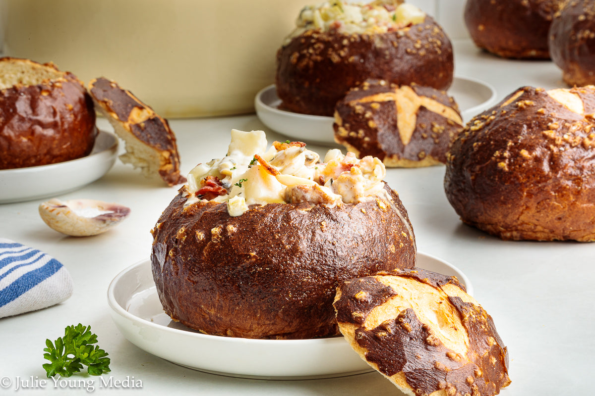 Pretzel Bread Bowls