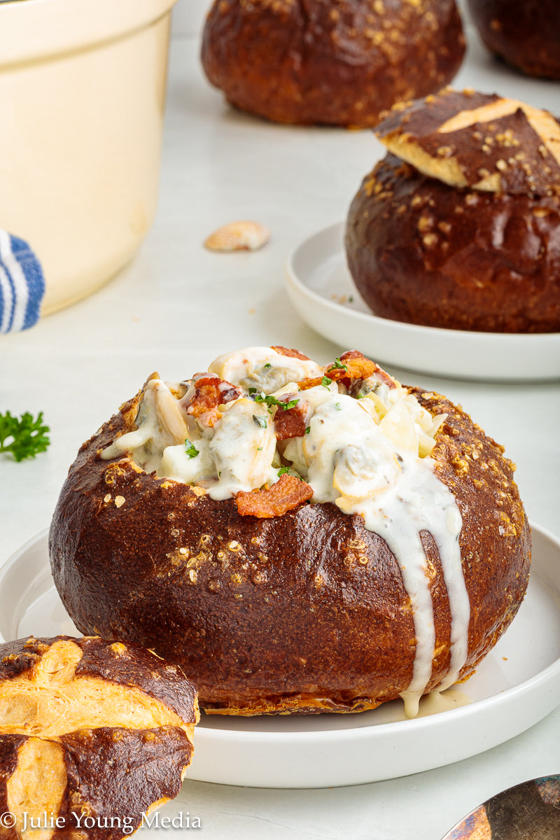 Pretzel Bread Bowls
