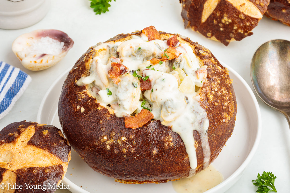 Pretzel Bread Bowls