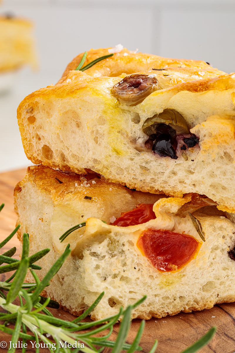Olive and Cherry Tomato Focaccia
