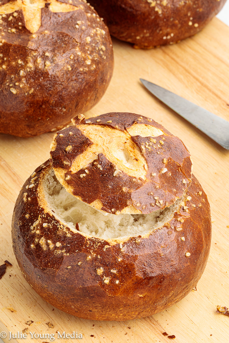 Pretzel Bread Bowls