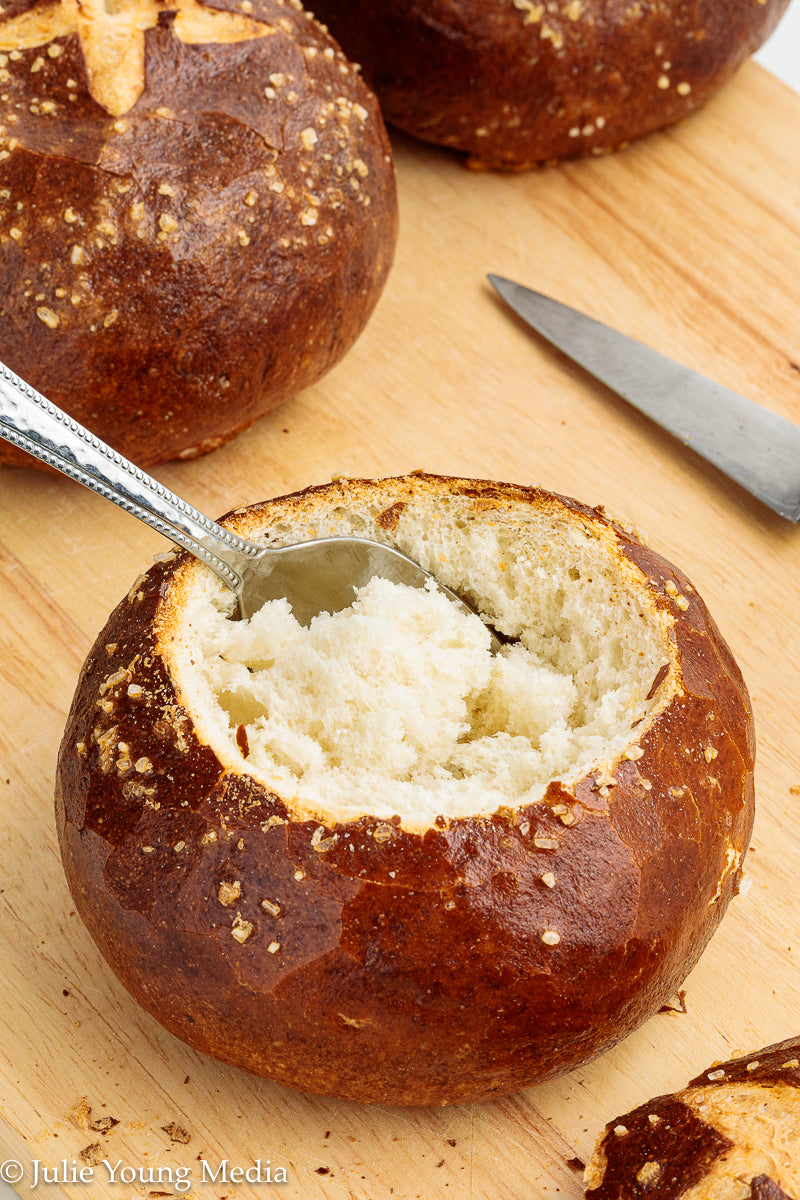 Pretzel Bread Bowls