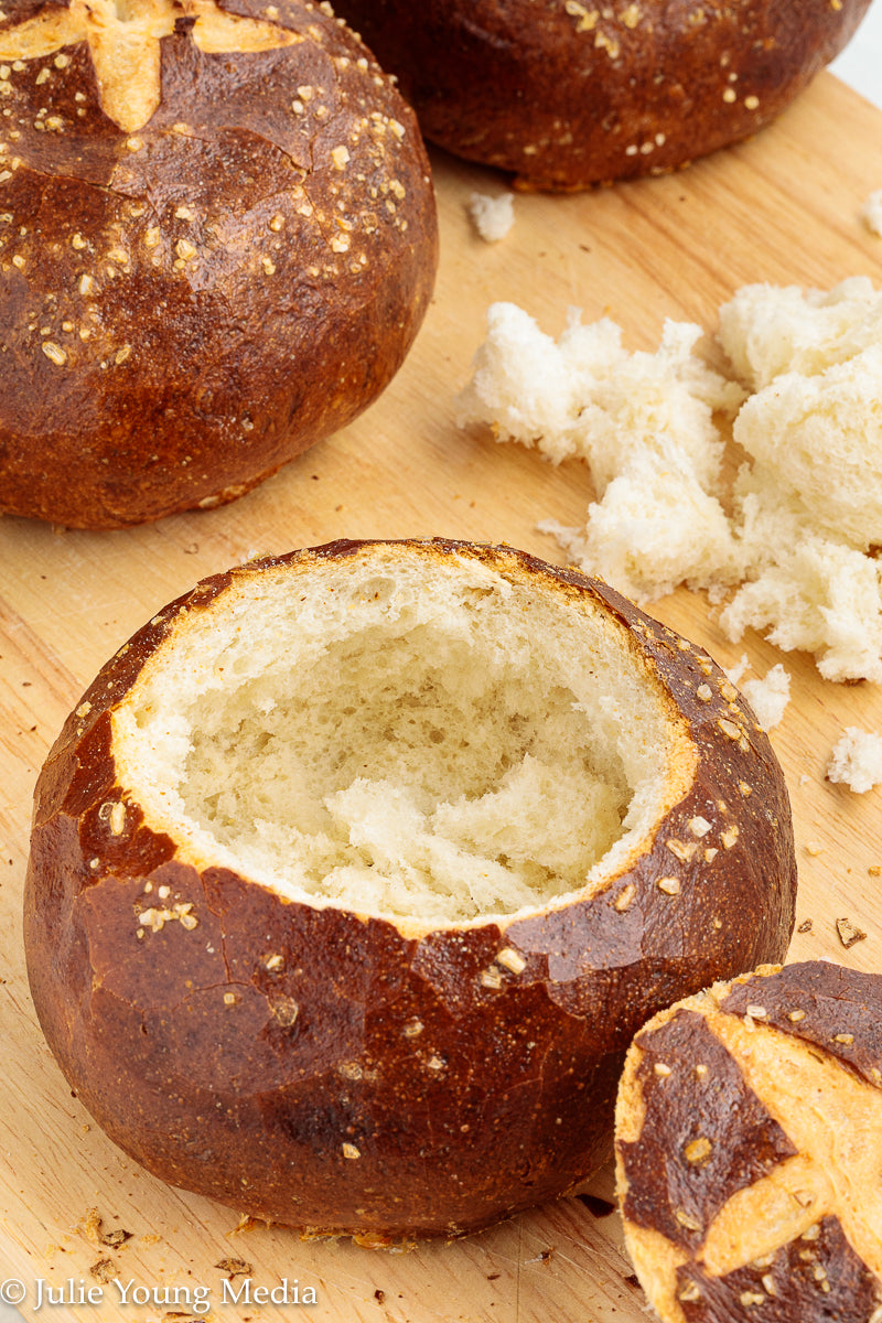 Pretzel Bread Bowls