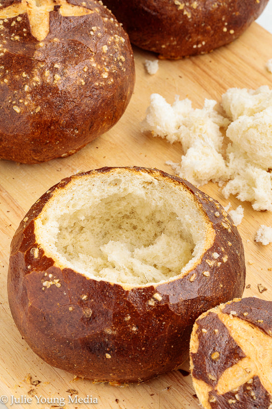 Pretzel Bread Bowls