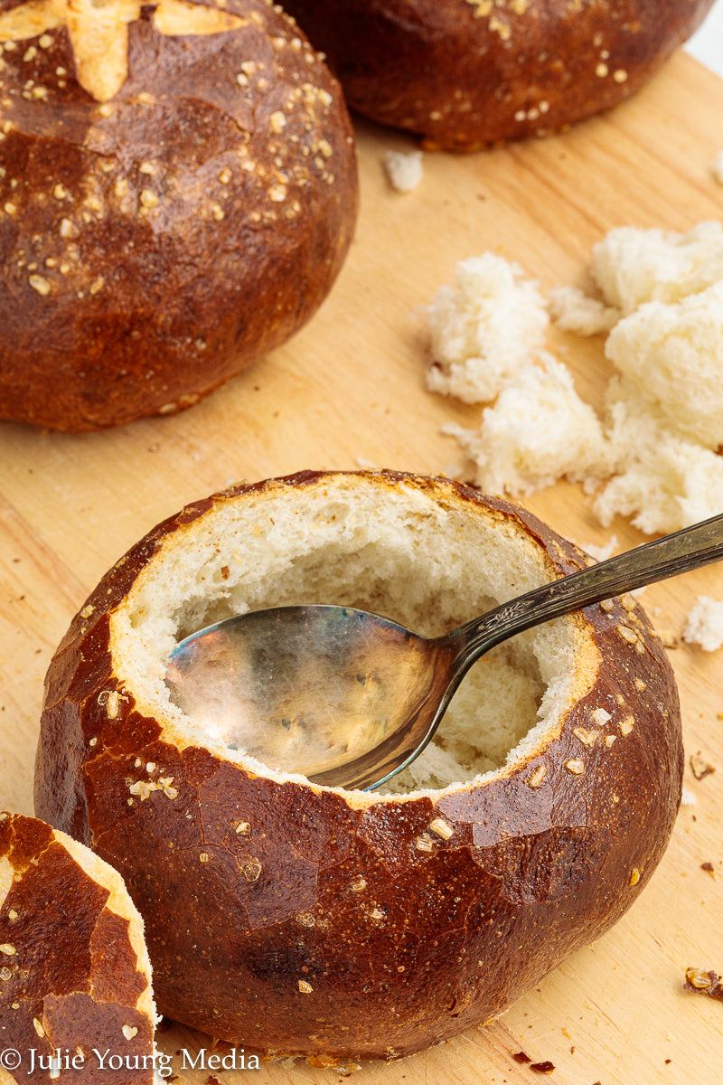 Pretzel Bread Bowls